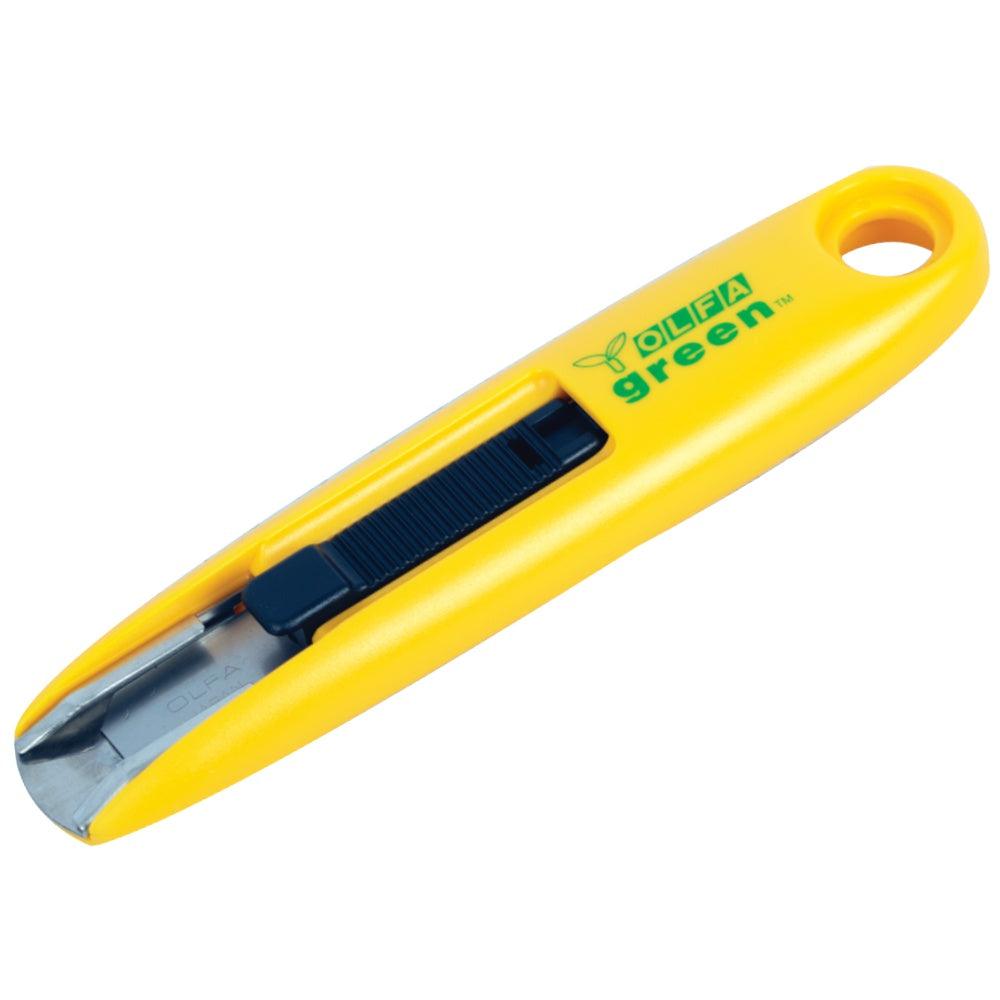 Olfa Safety Cutter Recycled Green W/12.5 Mm Blade Box Opener Cutte - Livestainable.co.za