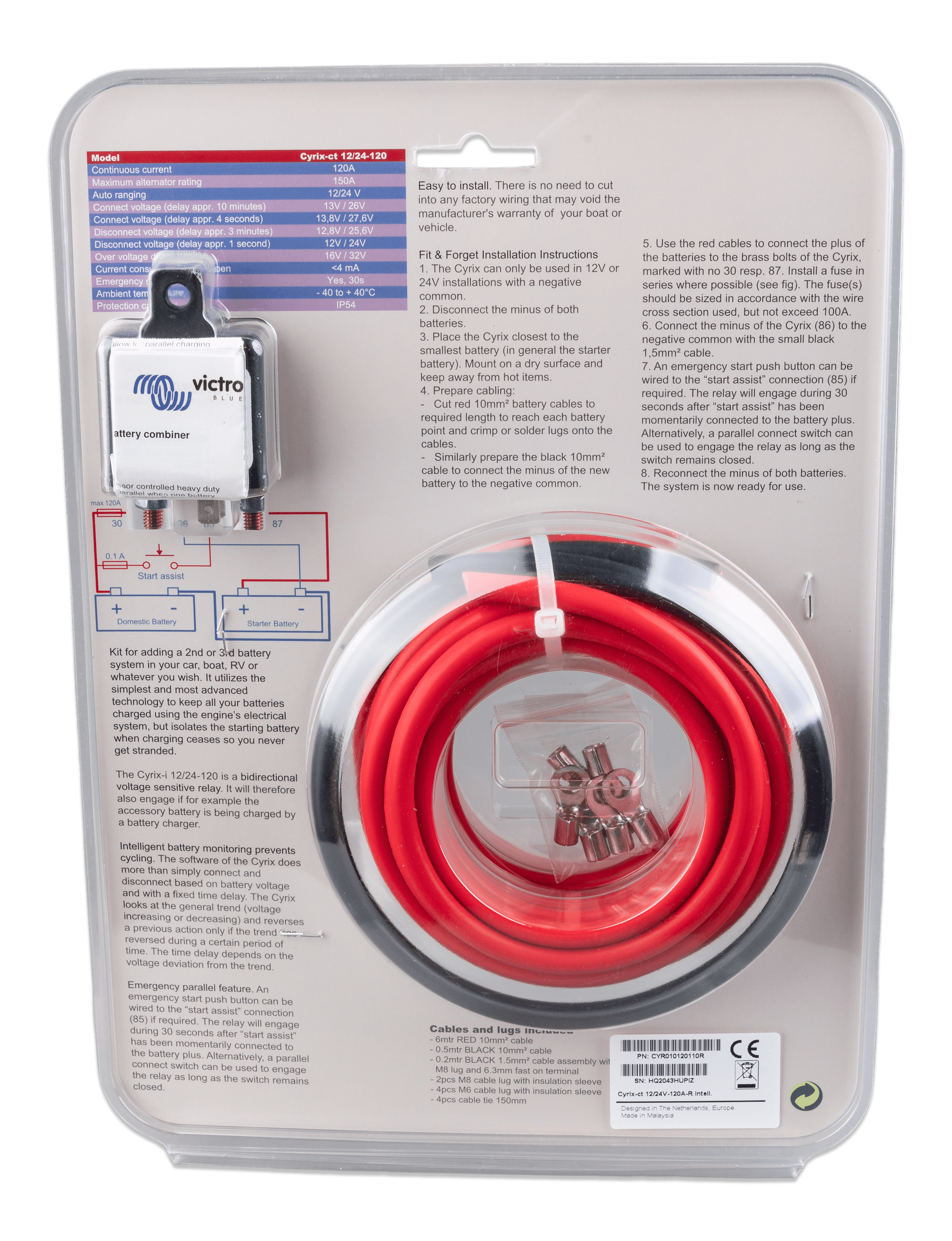 Victron Cyrix-ct 12/24V-120A Battery Combiner Kit - Livestainable.co.za