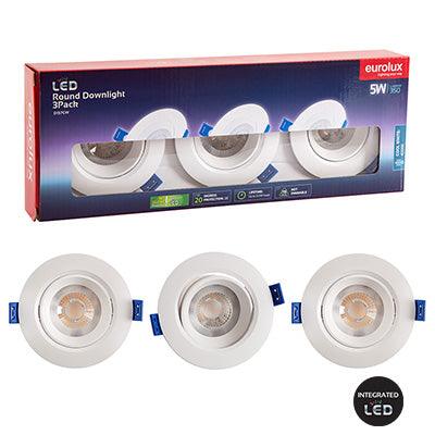 D/Light Round Led 5w 4000 K Non Dimmable 3 Pack - Livestainable.co.za