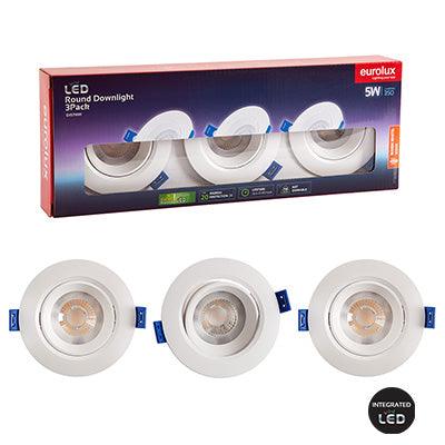 D/Light Round Led 5w 3000 K Non Dimmable 3 Pack - Livestainable.co.za