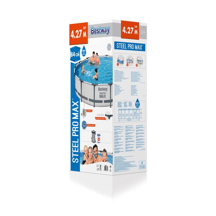 Bestway 4.27m X 84cm Steel Pro Max Frame Grey Pool Set 10,220 L