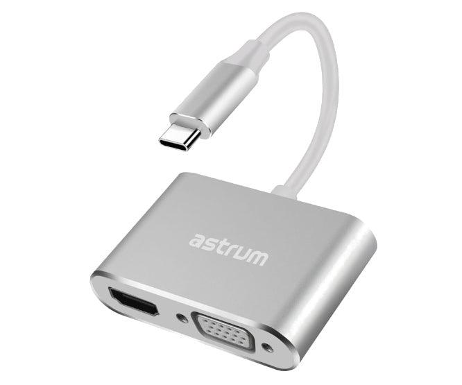 Usb Type C Plug To Socket Vga + Socket 4 K Hdmi Adapter Da660 - Livestainable.co.za