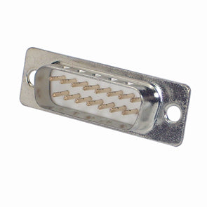 Plug D Sub 15 W Pcb Straight Metal Solder Pins 15 Mdmsol