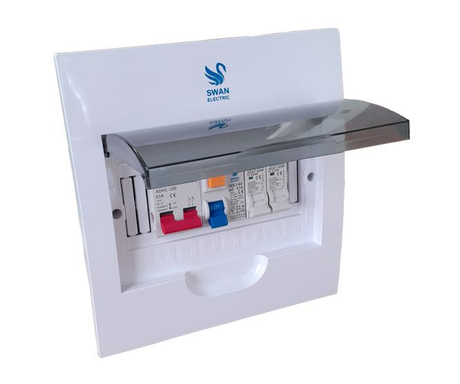 Pupulated Db8 W Flush Plastic 1x63 Aiso|1x E/L|1x20 A|1x10 A 30 Db 8 W Flush Comp