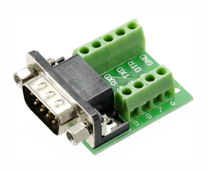 Db9 Plug Breakout Adapter Panel Mount To Screw Connectors Prs232 - Livestainable.co.za