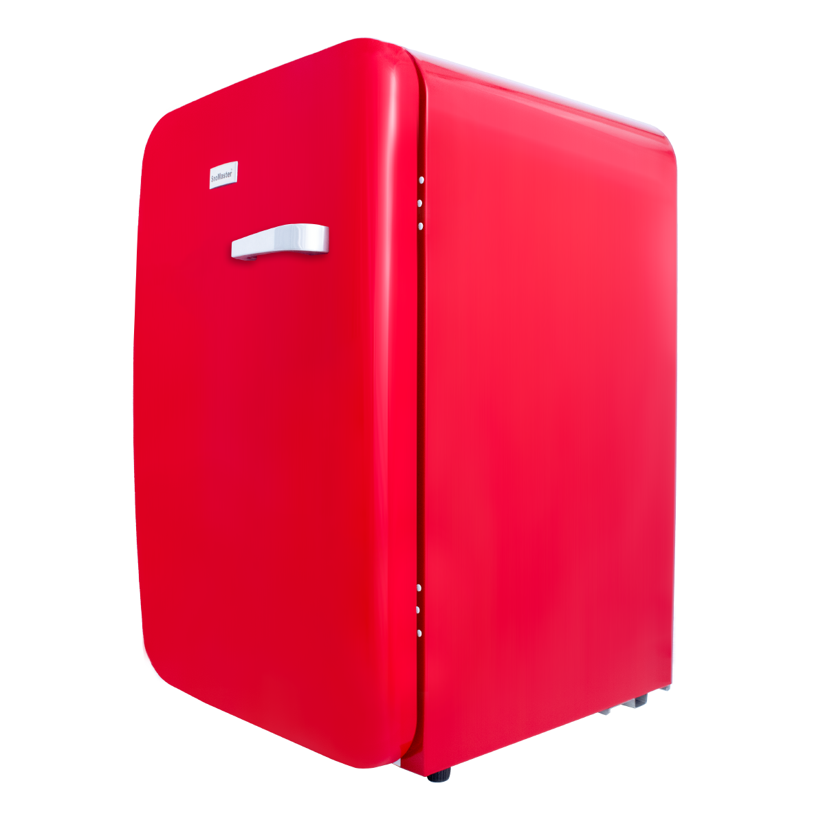 SnoMaster - 115L Solid Door Under-Counter Retro Beverage Cooler - Red (DBQ-220R)