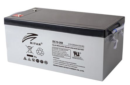 Battery Deep Cycle 12 V 260 Ah 520x268x225 Dc12 260/F14