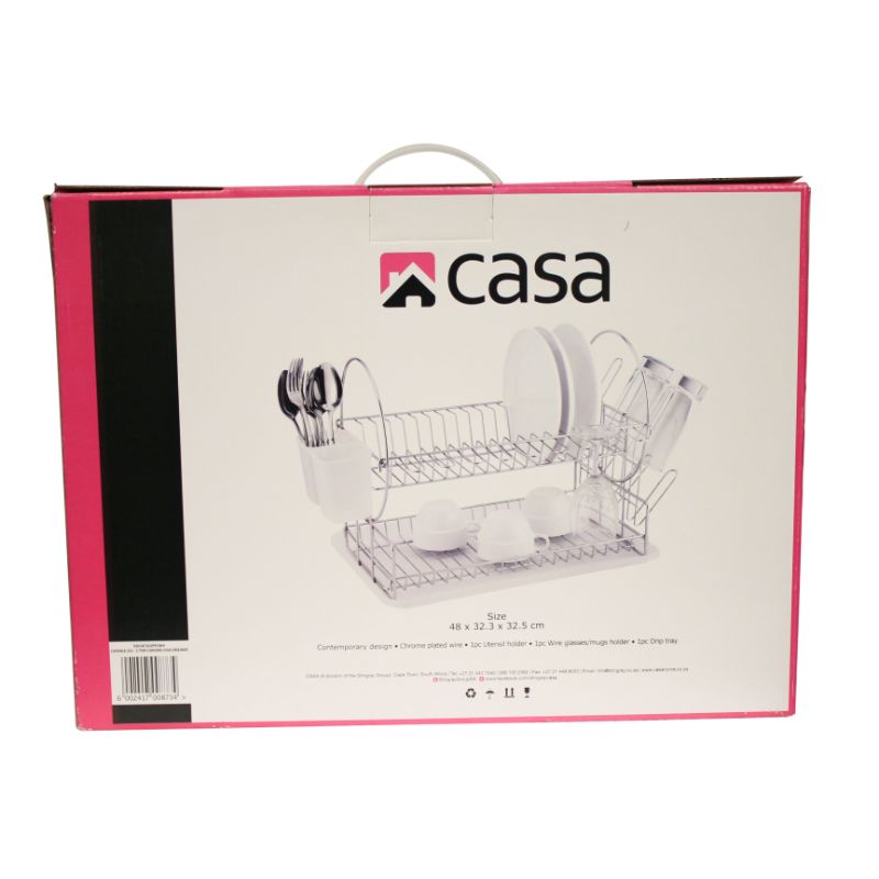 Dish Draining Rack 2 Tier Catania 202 Chrome Plated