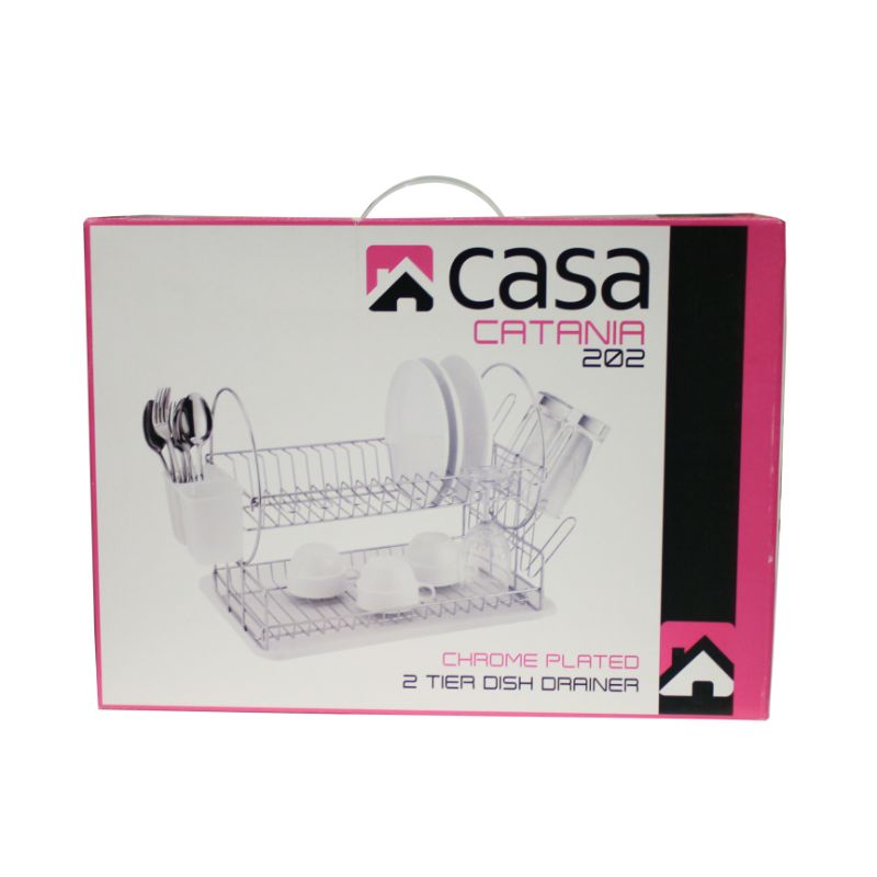 Dish Draining Rack 2 Tier Catania 202 Chrome Plated