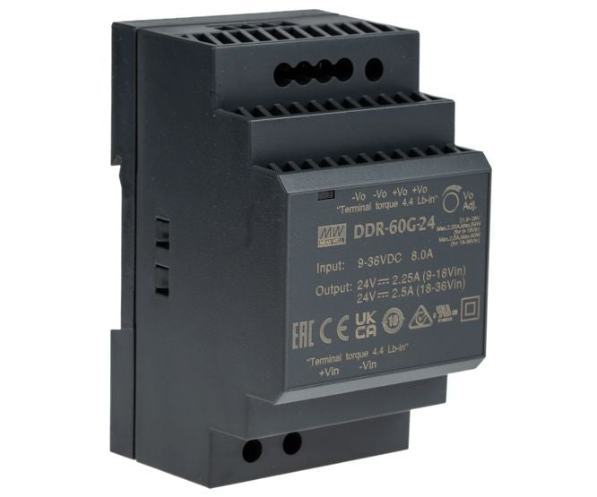 Dc Dc Converter D/R In=9 36 Vdc Out=5 Vdc 10.8 A Ddr 60 G 5