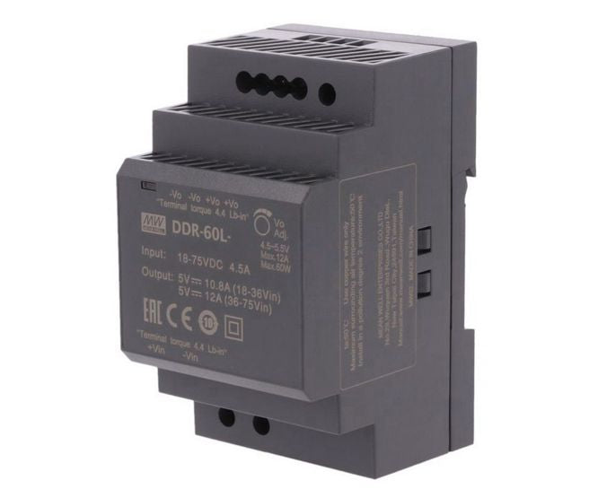 Dc Dc Converter D/R In=18 75 Vdc Out=12 Vdc 5 A Ddr 60 L 12