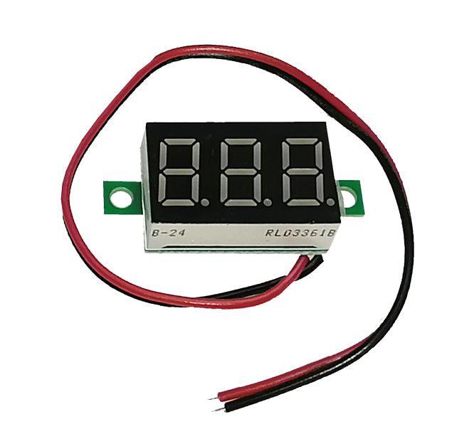 Mini Dc Voltmeter 2.5 30 V Panel Mount Red 190906 - Livestainable.co.za