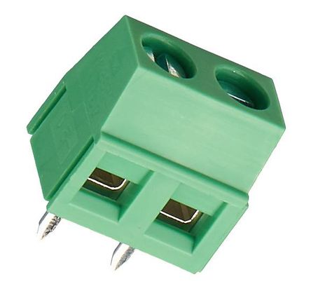 Terminal R/C 2 W Pitch=5mm H=10mm Green Dg127 5.0 02 P 14 00 A(h)