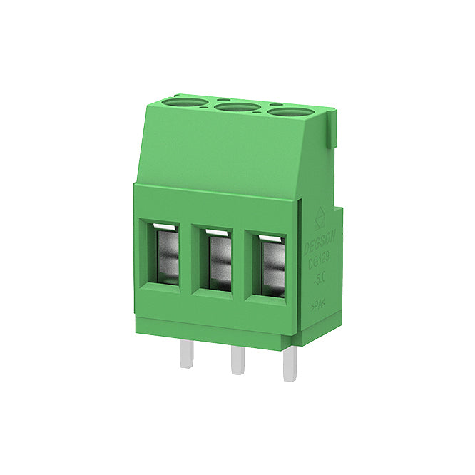 Screw Terminal Block Str 3 W 5.0 Lg Pcb Dg129 5.0 03 P 14 00 A(h)