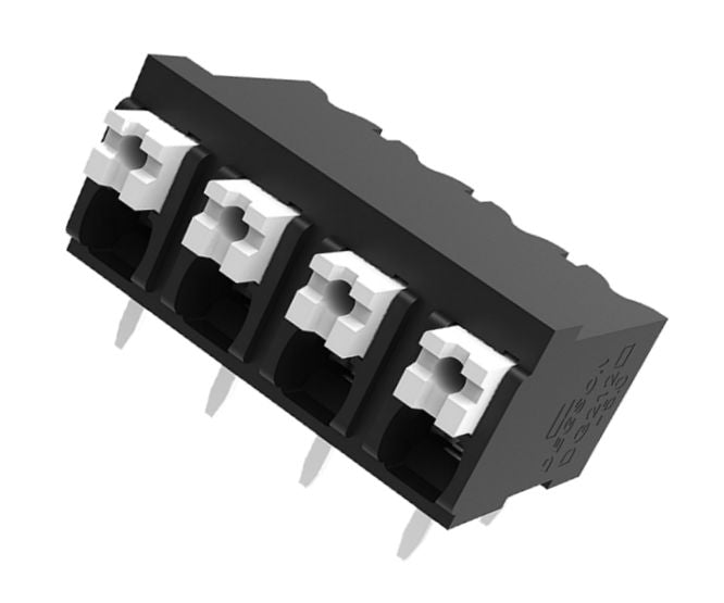 Pcb Spring Terminal Block R/A P=5 4 P Black Dg212 R Thr 5.0 04 P 13 100 Ah
