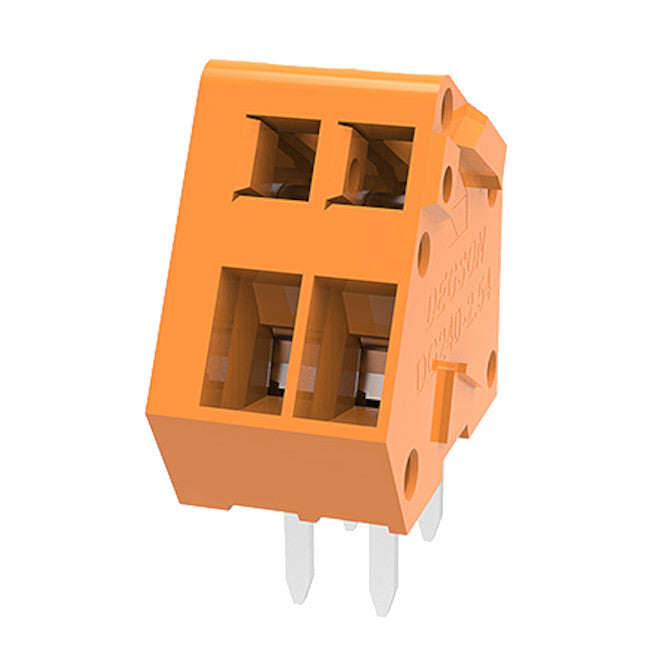 Pcb Spring Terminal Block 4 W 2 Row P=2.54mm Orange Dg240 W 2.54 02 P 15 00 Z(h)