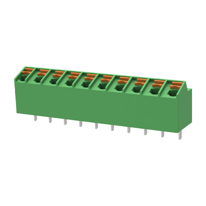 Spring Pcb Terminal Block 300 V 10 A 10 P P=5.0mm Dg247 5.0 10 P 14 00 A(h)
