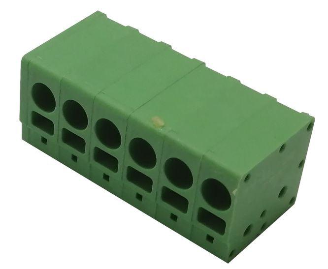 Pcb Spring Terminal Block P=5.0mm 6 W Green Dg271 V 5.0 06 P 14 00 A(h) - Livestainable.co.za