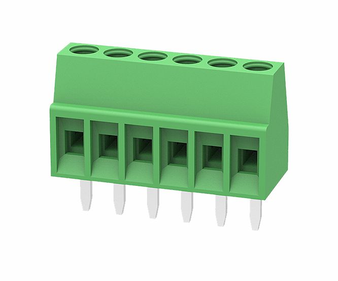 Screw Pcb Terminal Block Str 6 W P=2.54 Green Dg308 2.54 06 P 14 00 A(h)