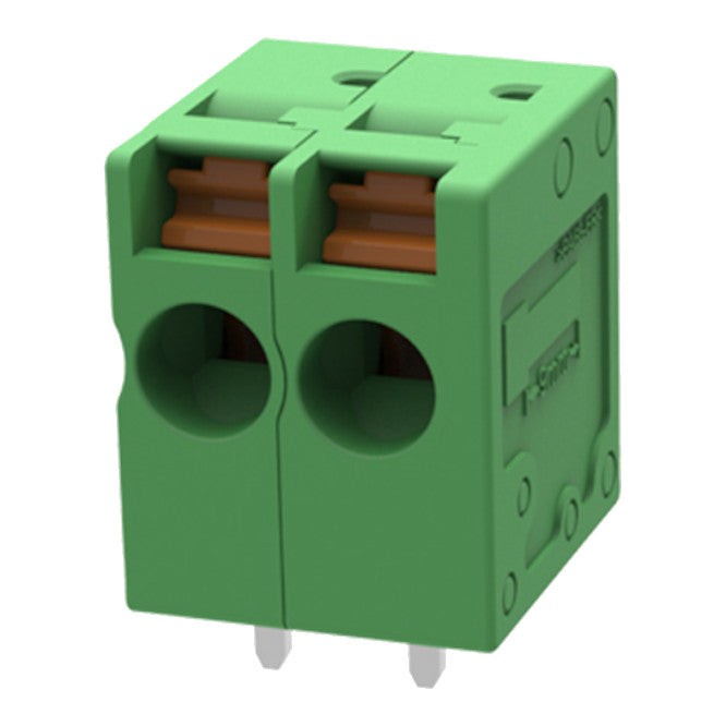 R/A Pcb Terminal Block Snap In 2 W P=5mm Green Dgps2.5 Fr 5.0 02 P 1400 Z(h)