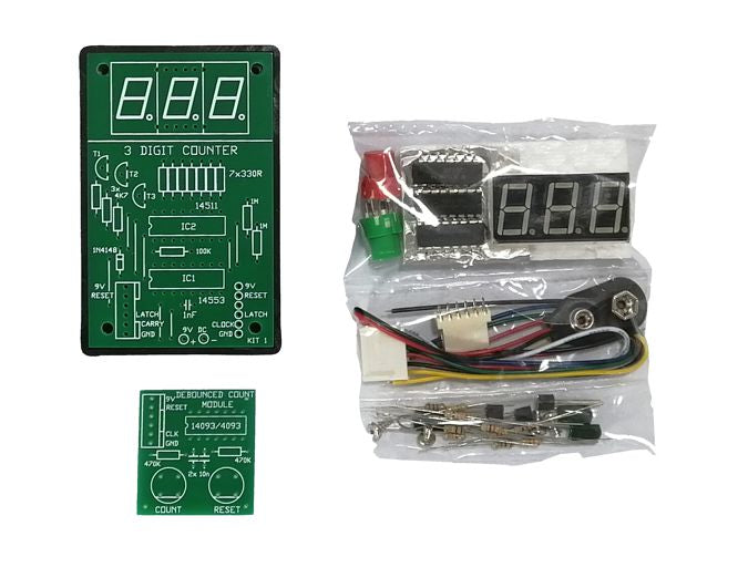 Kit Panel Meter 3 Dig Led W/Reset Diy Kit1