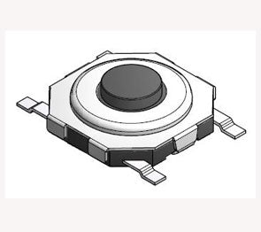 Smd Tactile Switch 5.1x5.1mm H=1.6mm Black Dj1187 P 3