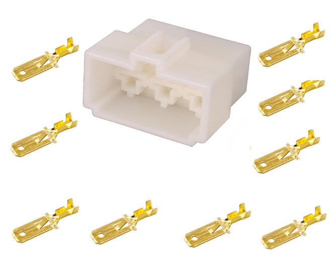 9 P Automotive Inline Connector Male Terminal Dj7041 6.3 9 B