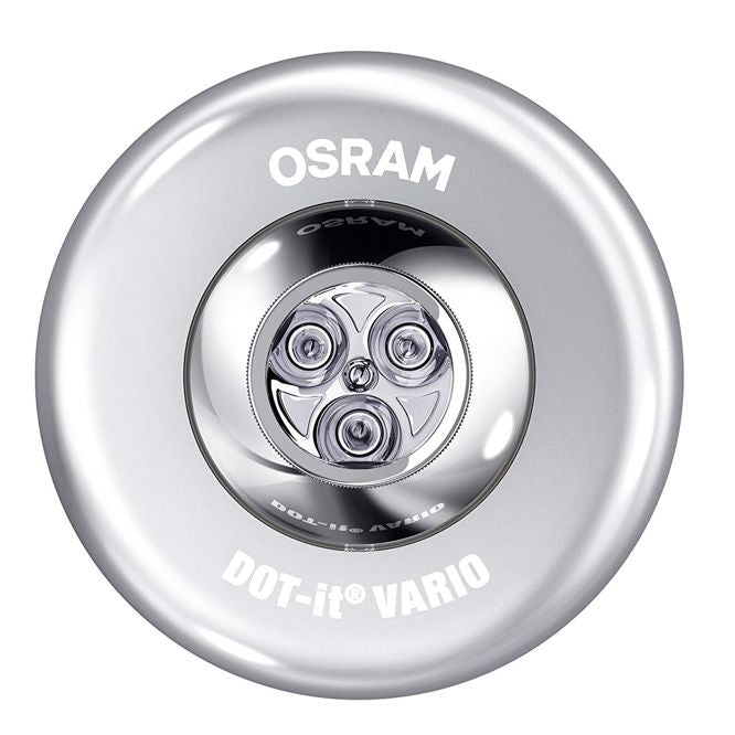 Emergency Bat Operated Led Spot Light Silver Dot It Linvario Sl