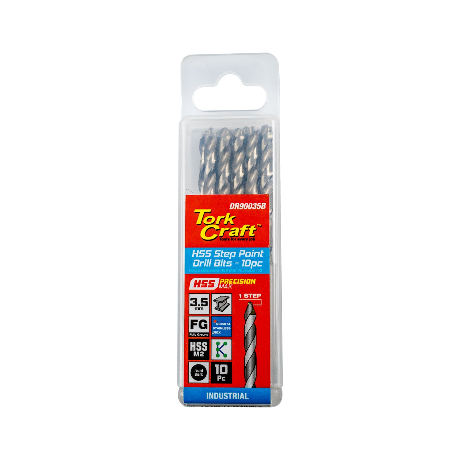 Tork Craft Precision Max Step Point 3.5 Mm Hss Drill 10 Pack
