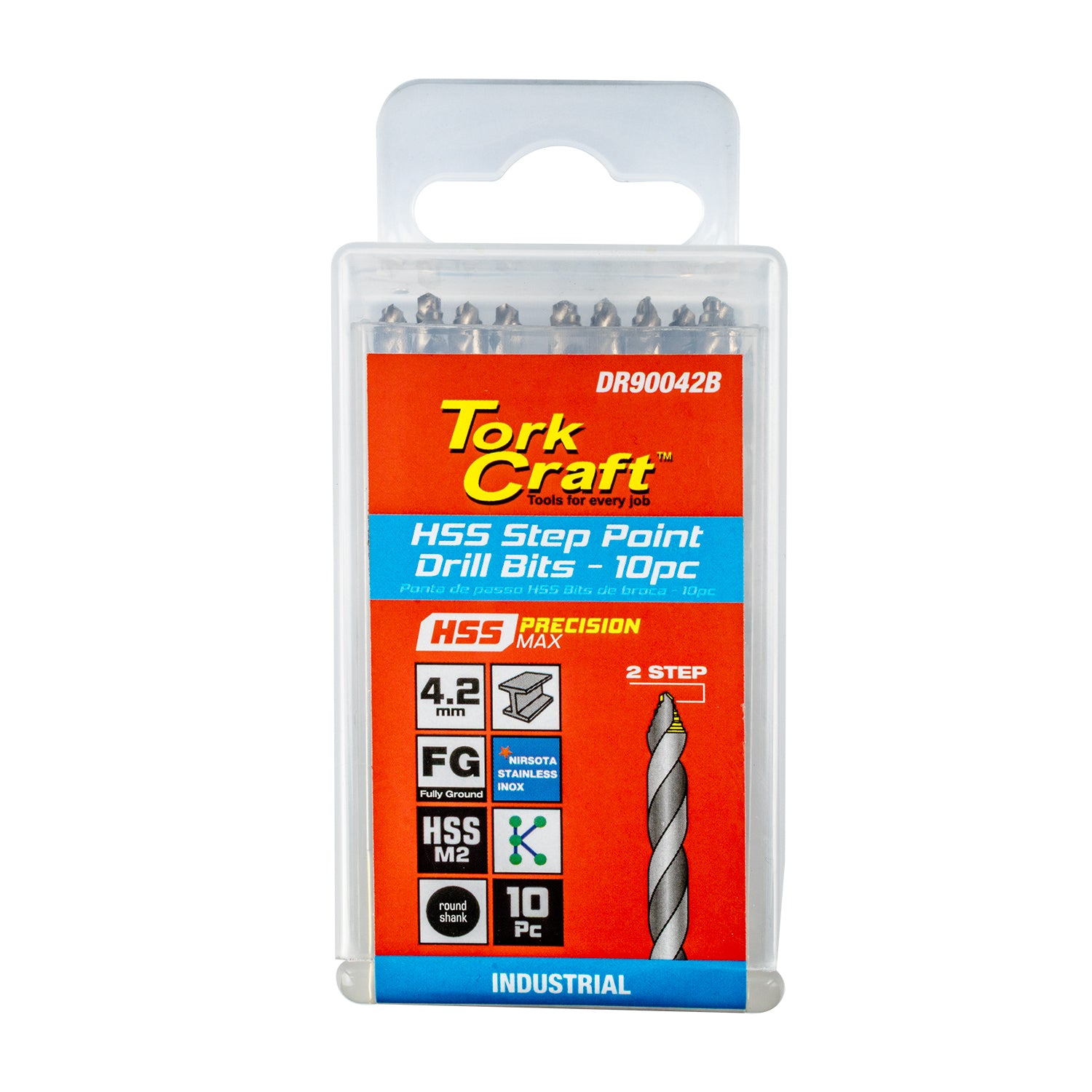 Tork Craft Precision Max Step Point 4.2 Mm Hss Drill 10 Pack