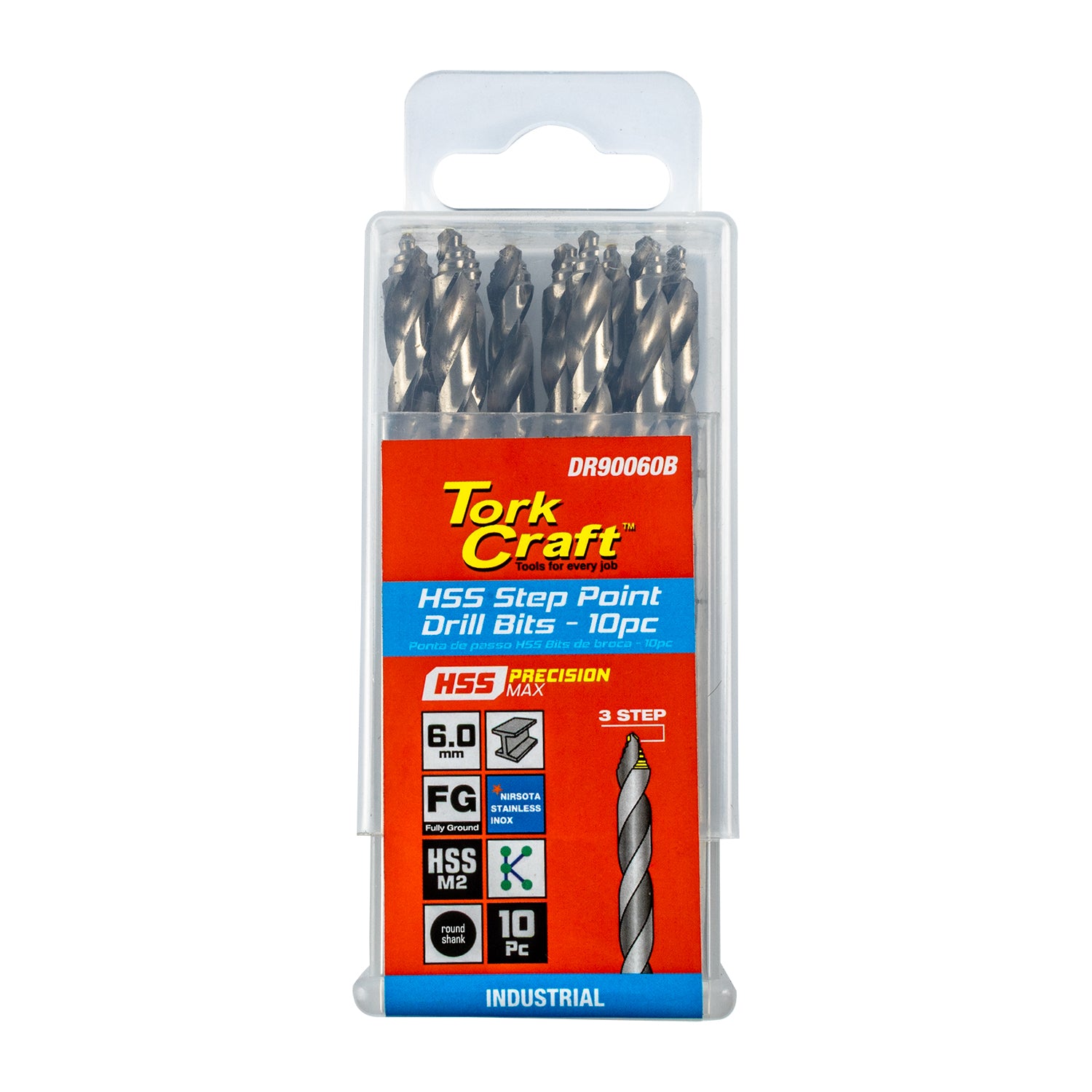 Tork Craft Precision Max Step Point 6.0 Mm Hss Drill 10 Pack