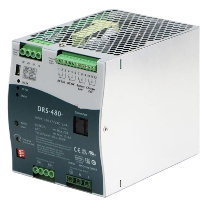 Power Supply D/R In=230 Vac Out=24 Vdc 15.4 A W/Ups Function Drs 480 24