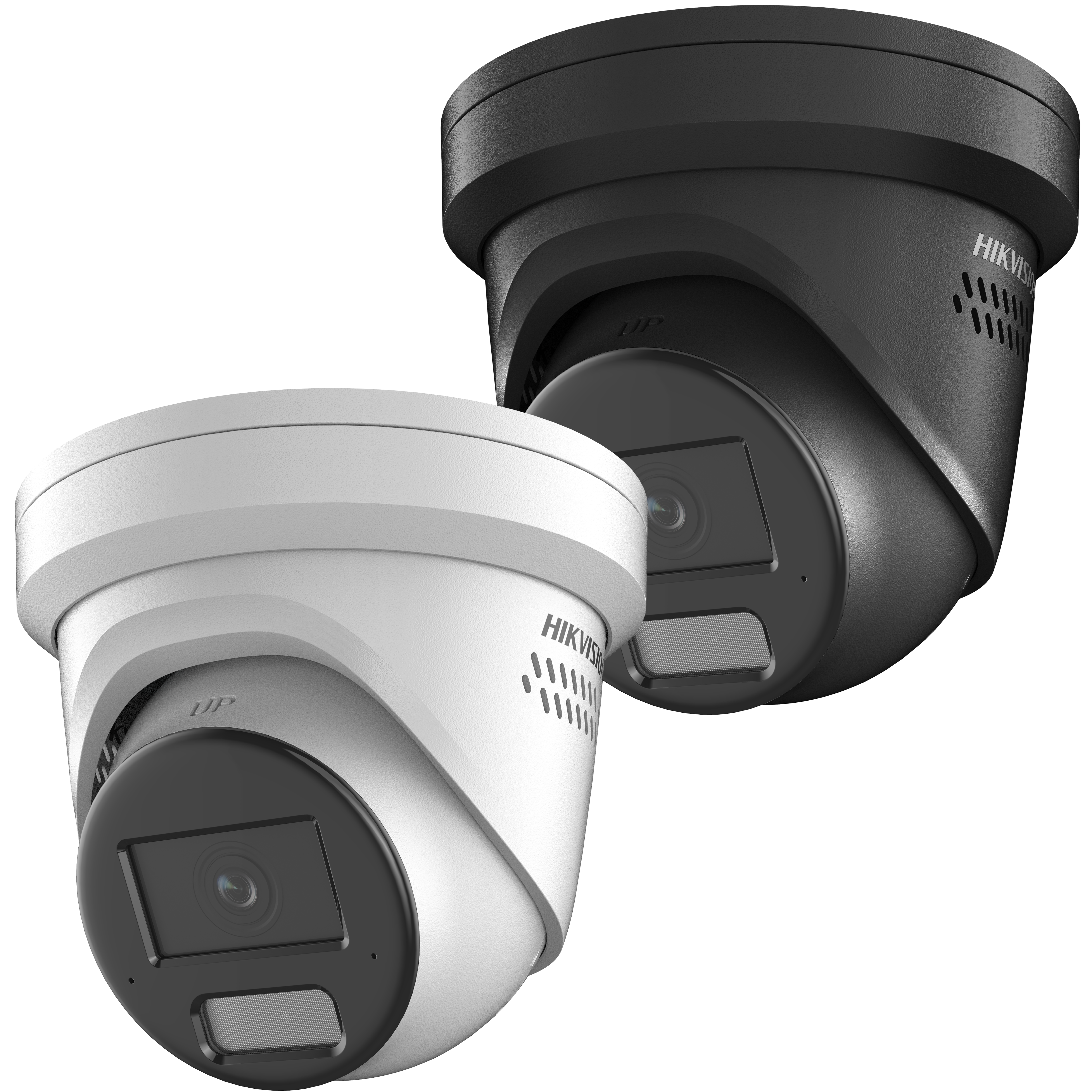 AcuSense 4MP Turret – 2.8mm Lens, 30m IR, 120dB WDR, Array Microphones, Strobe Light & Siren, 12VDC/PoE