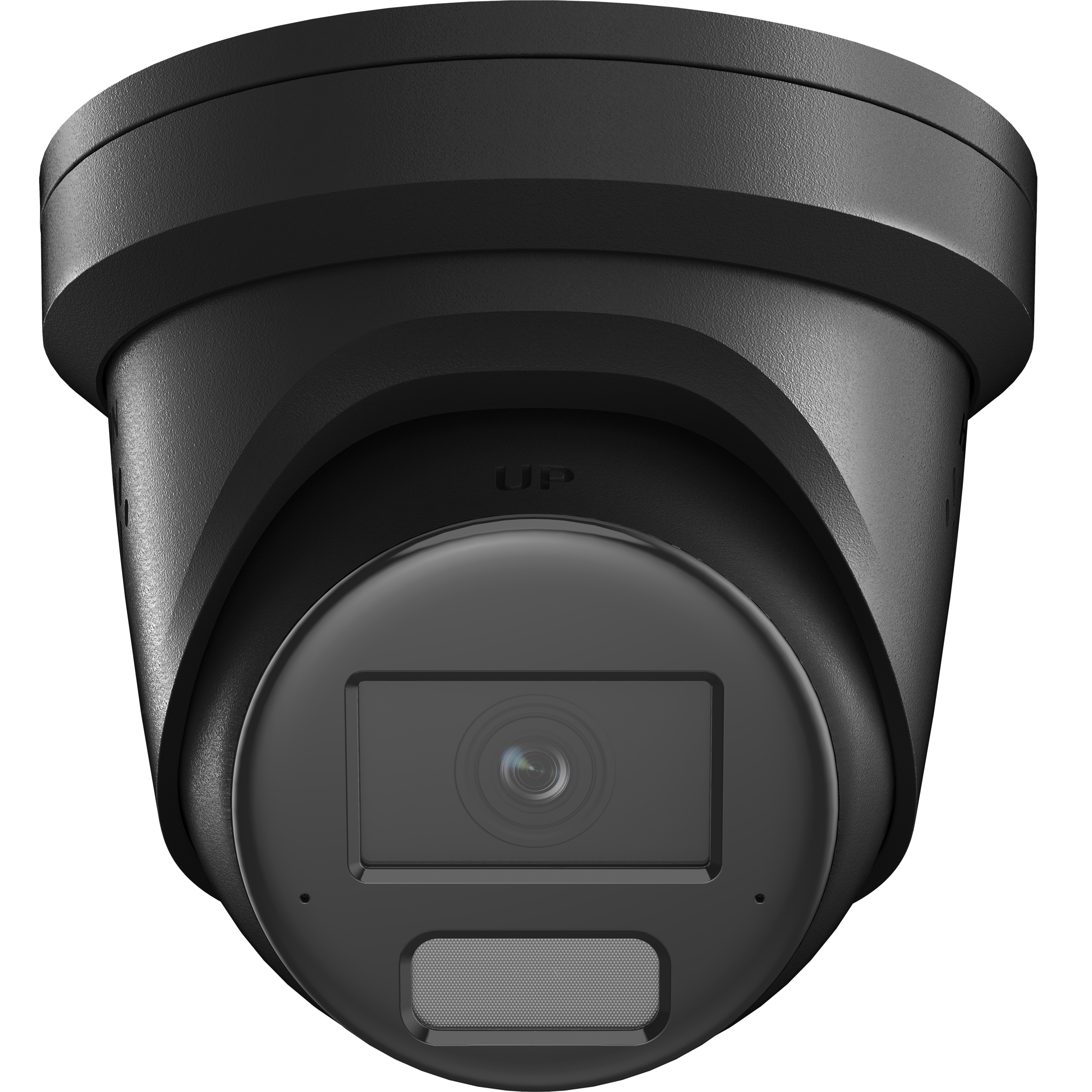 AcuSense 4MP Turret – 2.8mm Lens, 30m IR, 120dB WDR, Array Microphones, Strobe Light & Siren, 12VDC/PoE