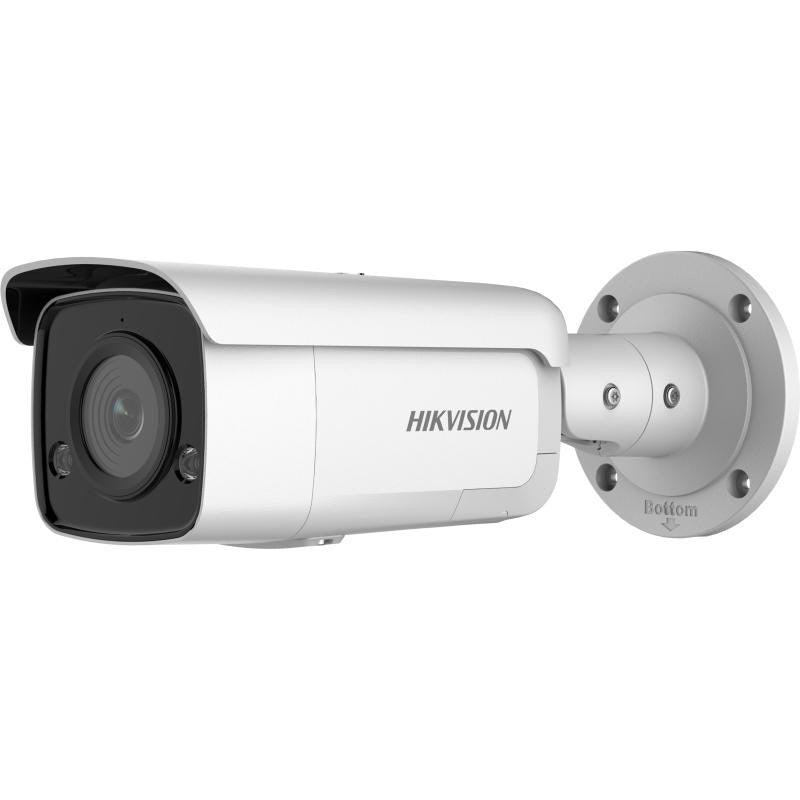Hikvision - AcuSense 4MP bullet 6mm lens up to 60m IR 120dB WDR microphone 1 audio/ 1 alarm I/O built-in strobe-light & siren 12VDC/POE - Livestainable.co.za