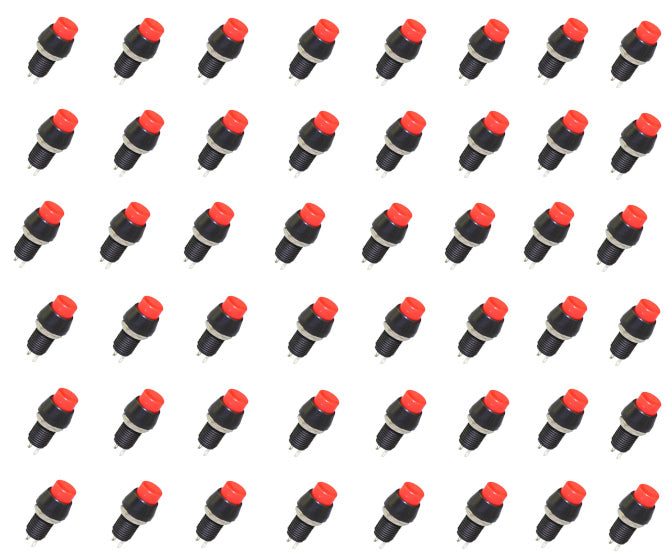 M10 Push Button Switch Non Latching No Spst 1 A 250 Vac 100/Bag Ds 451 Red