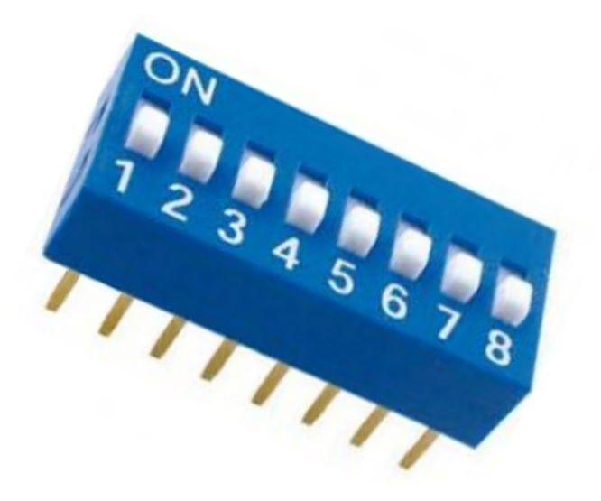 Dip Switch Std 8 Pole 100m A 7.62mm Blue Ds08 Bl - Livestainable.co.za