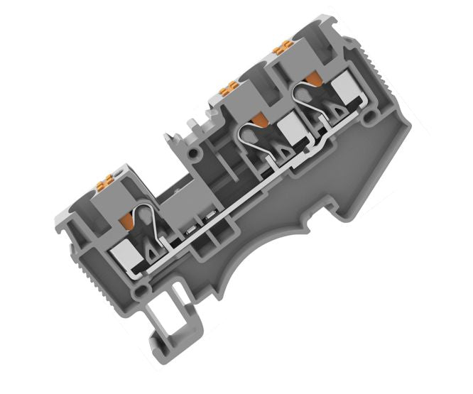 Terminal Block D/R Twin / Dual Grey 6.2 Mm Push In Ds4 Tw 01 P 11 00 A(h)