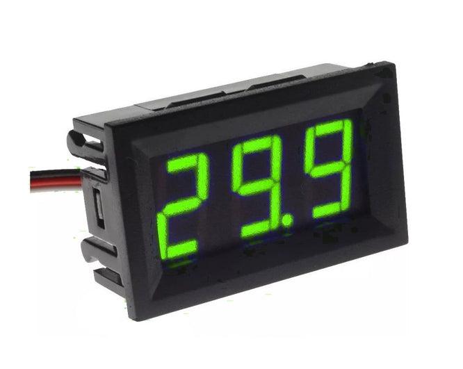 Panel Mount Dc Voltmeter Green 4.7 30 Vdc Dsn Dvml 568 2 Gr - Livestainable.co.za