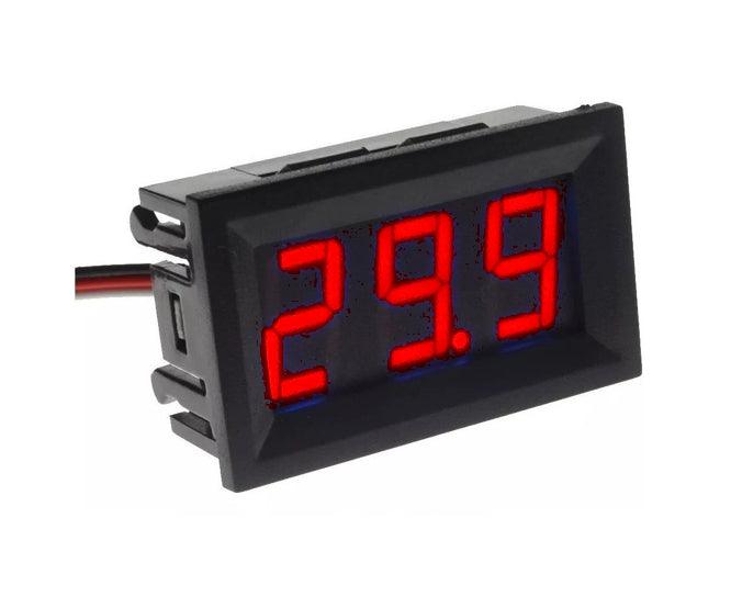 Panel Mount Dc Voltmeter Red 4.5 30 Vdc Dsn Dvml 568 2 Rd - Livestainable.co.za