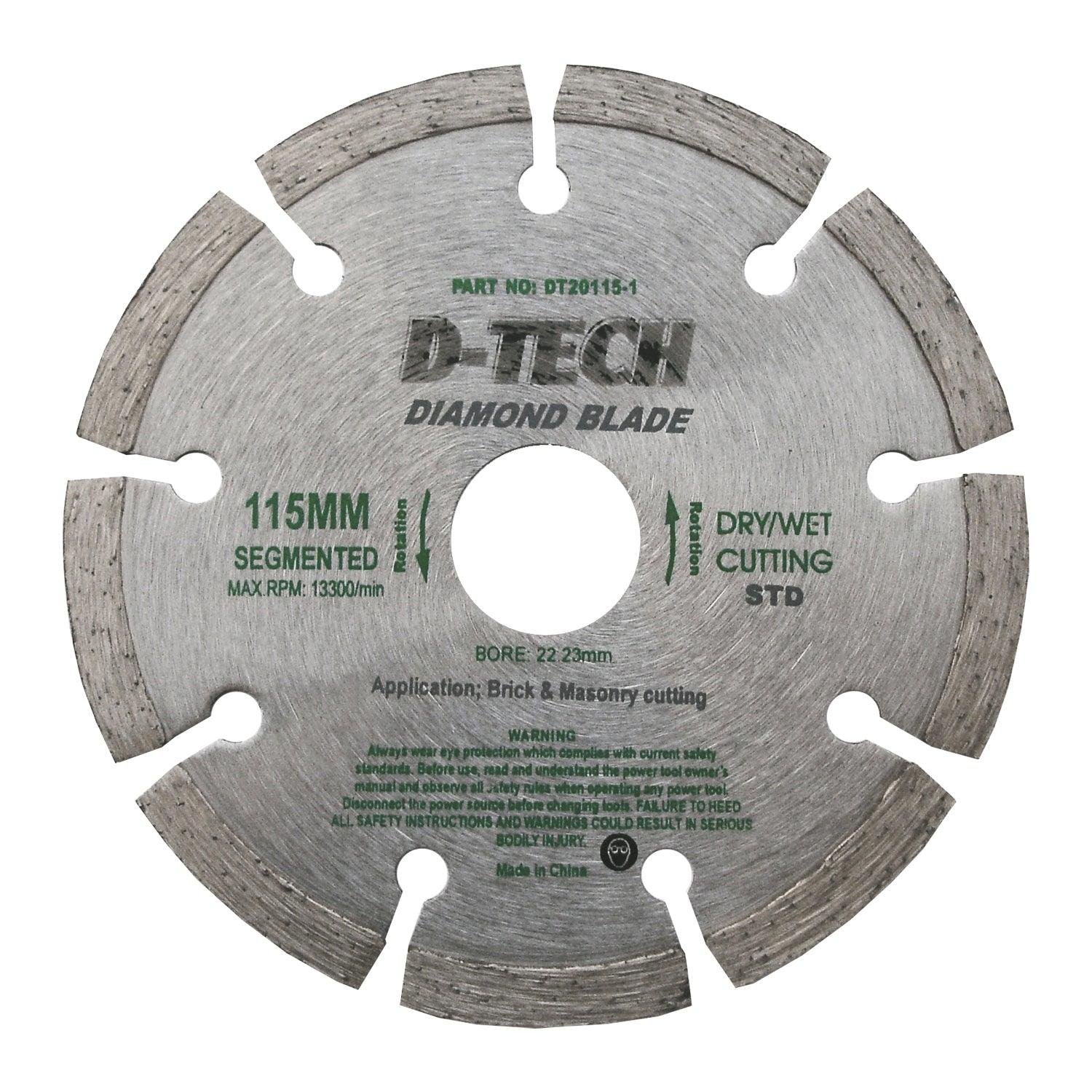 Diamond Blade Segmented Std. 115 X 22.23 Mm - Livestainable.co.za