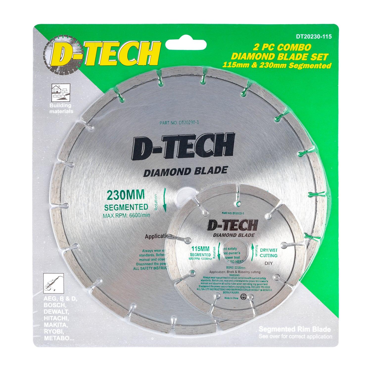 Diamond Blade 230 Mmx22.22 Mm+115 Mmx22.2 Mm Segemented - Livestainable.co.za