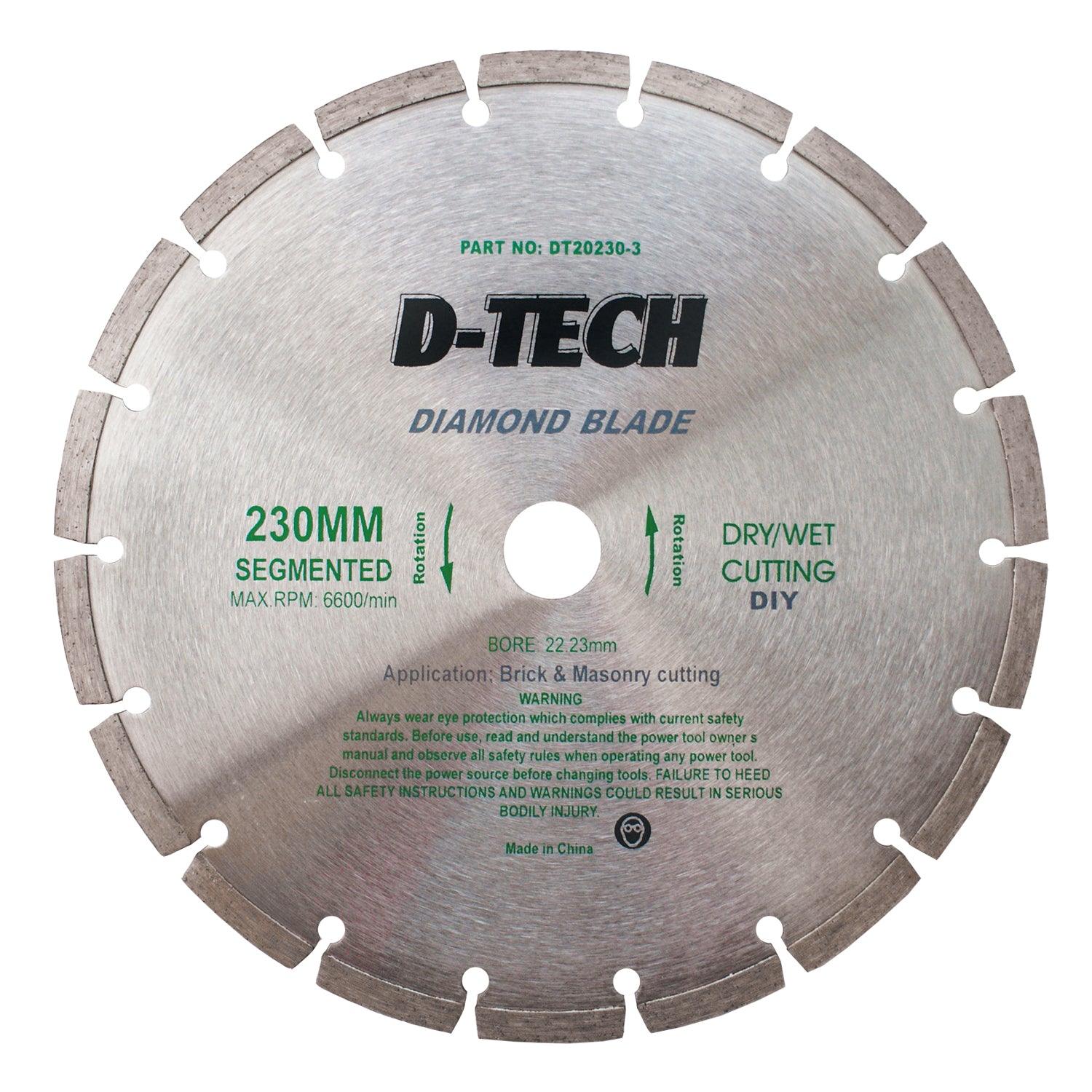 Diamond Blade Segmented Std. 230 X 22.23 Brick & Masonry - Livestainable.co.za