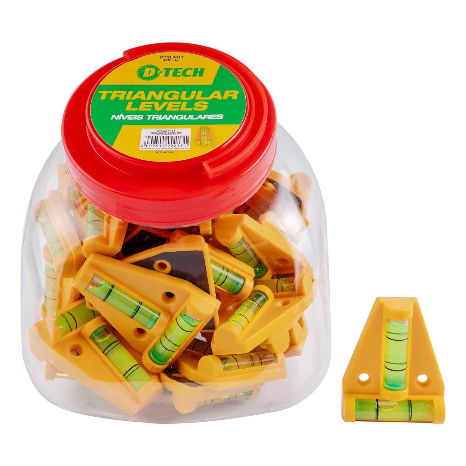 D Tech Triangular Level 40 Pc Jar
