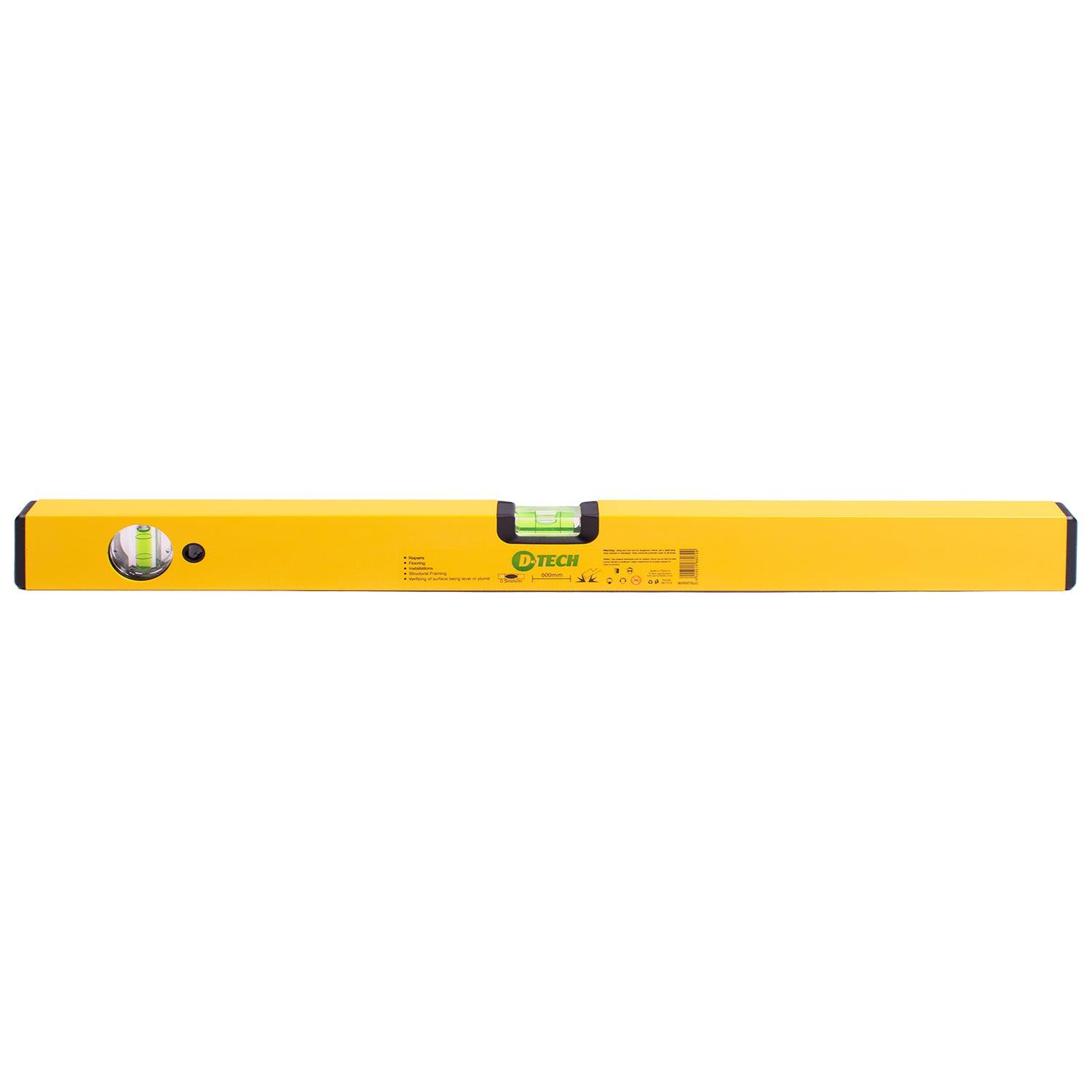 Spirit Level Box 600 Mm X 1.4 Mm 2 X Vial 0.5 Mm Accur. Alum. - Livestainable.co.za