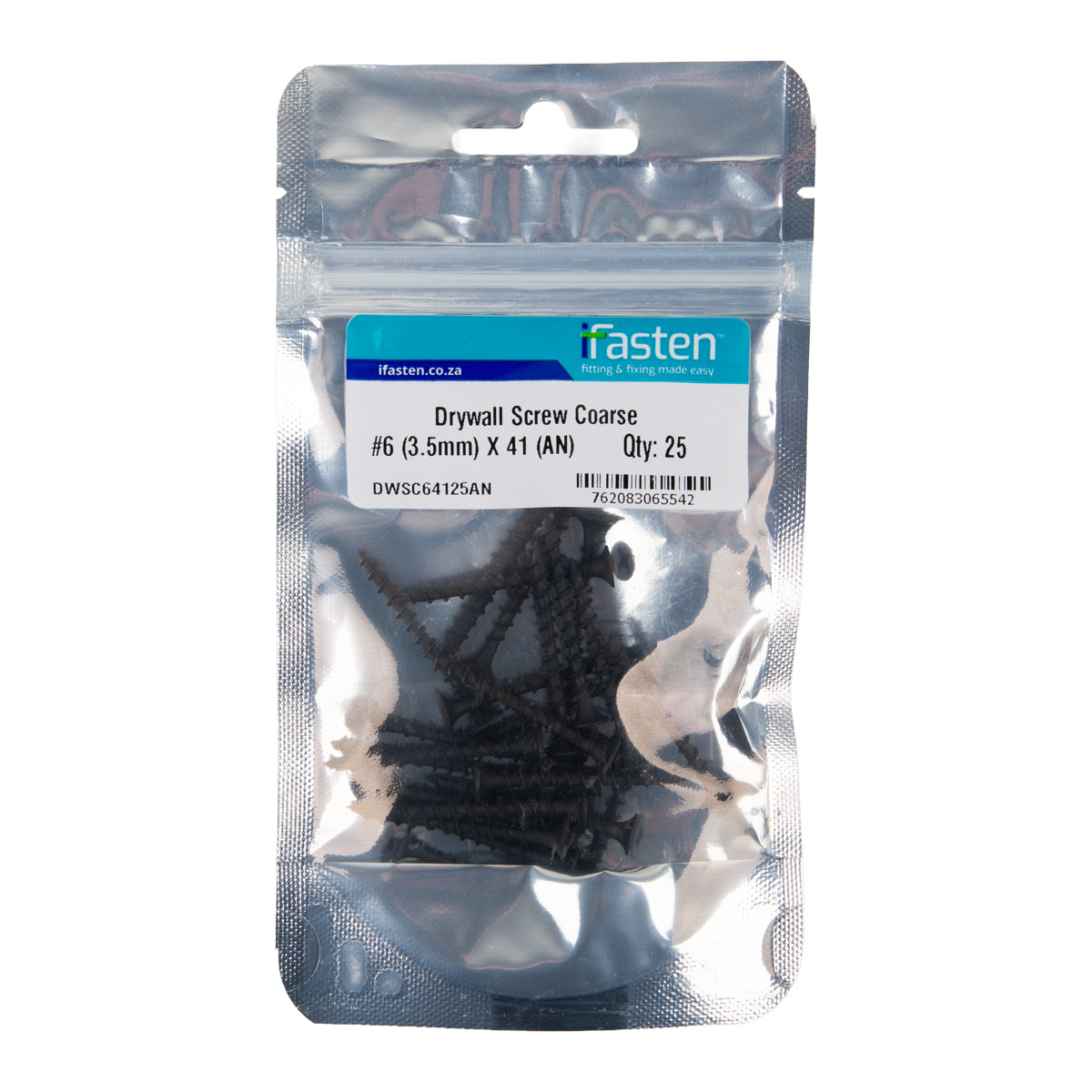 Ifasten Drywall Screw Coarse No6 3.5 X41 Mm 25 Pp