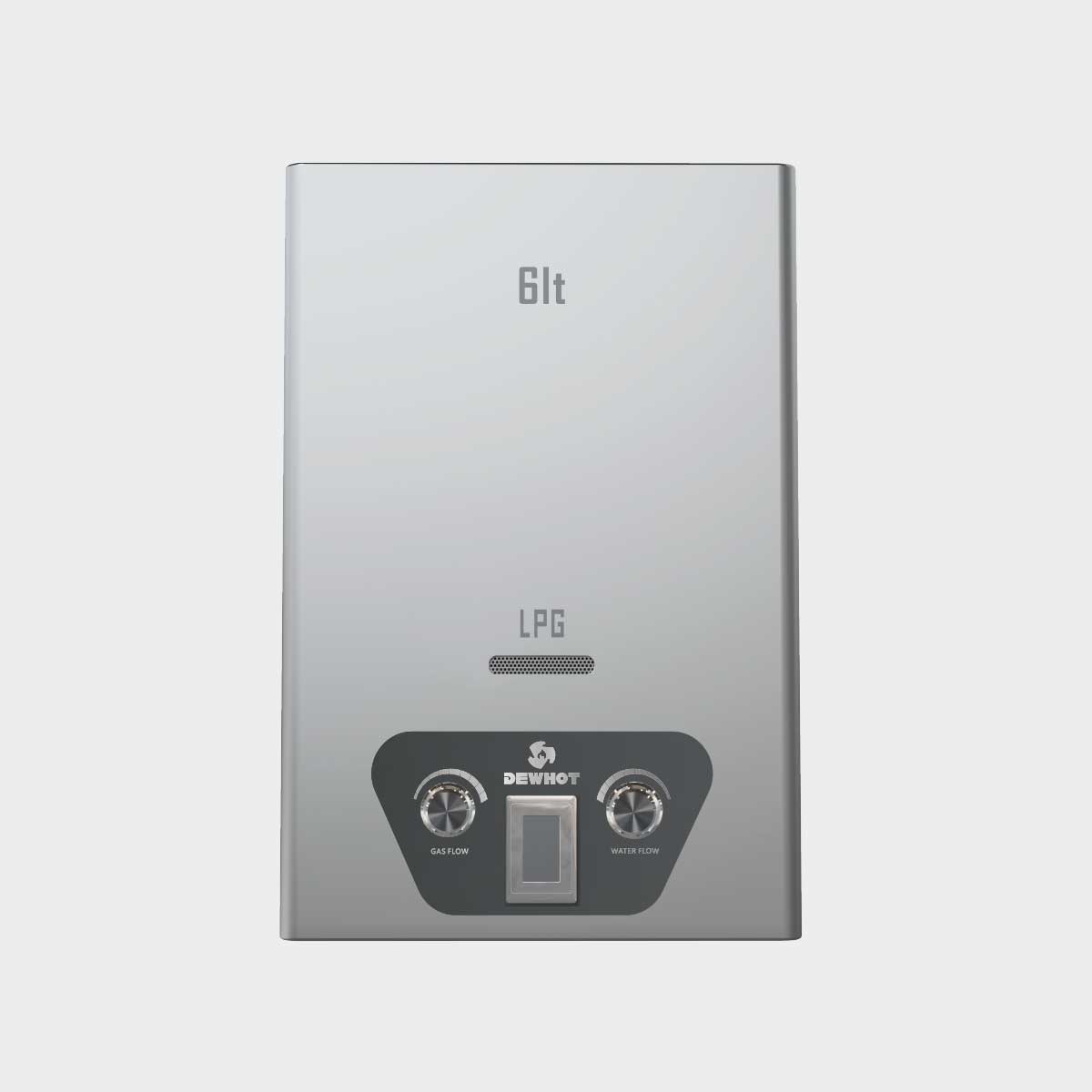 Dewhot 6 L Stainless Steel Diaphragm Activated Gas Geyser