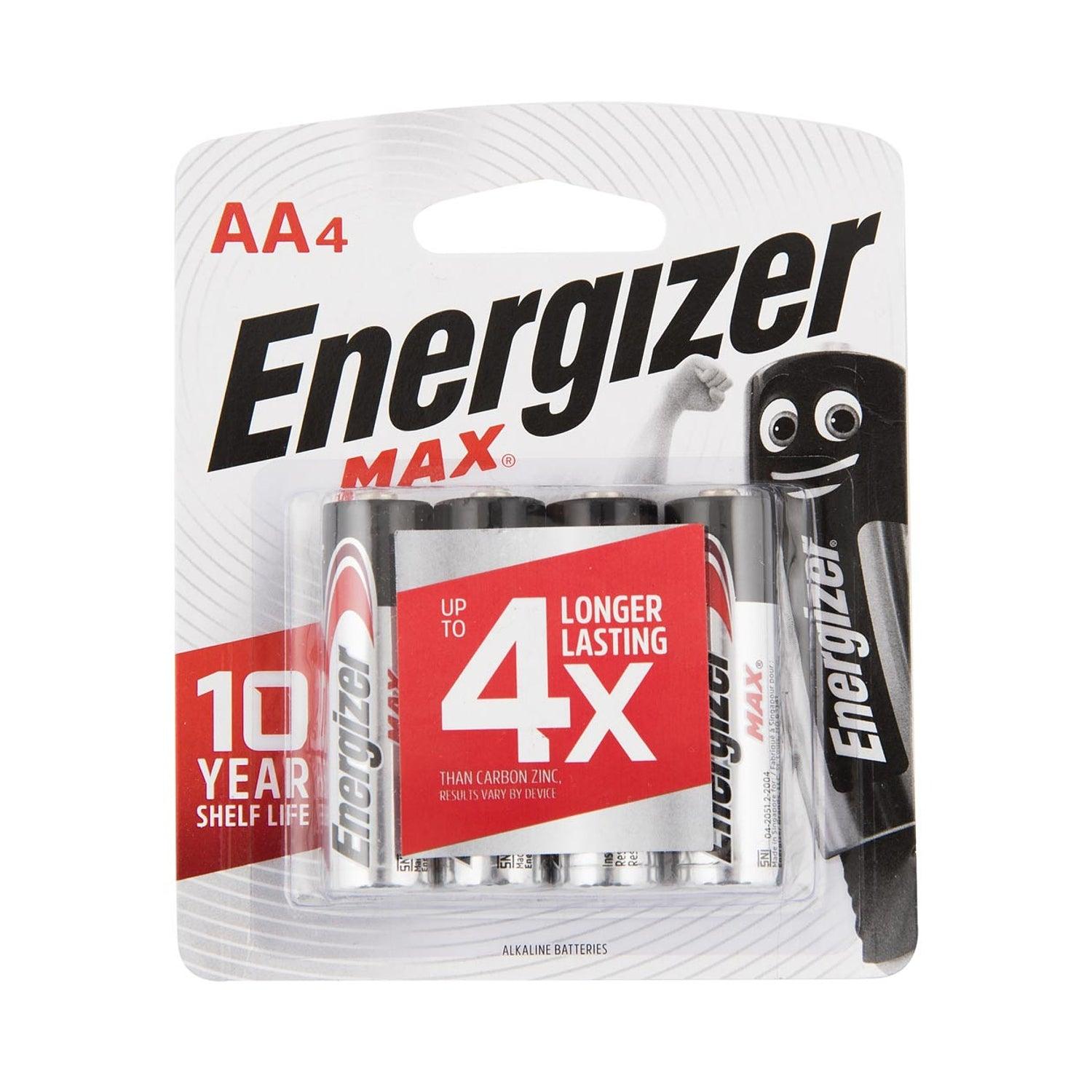 Energizer Max Aa 4 Pack (Moq 12) - Livestainable.co.za