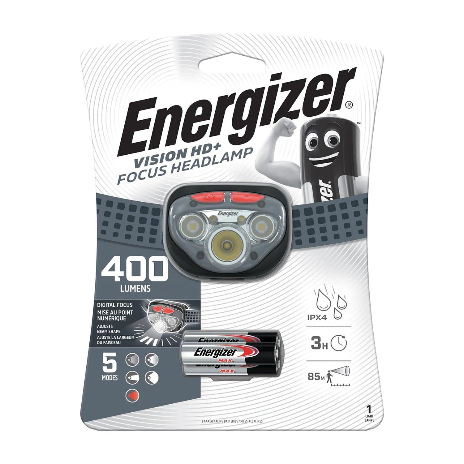 Energizer 400 Lum Vision Hd Plus Focus Headlight Grey - Livestainable.co.za