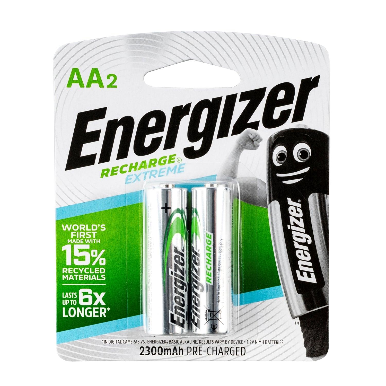 Energizer Recharge 2300m Ah Extreme Aa 2 Pack (Moq6) - Livestainable.co.za